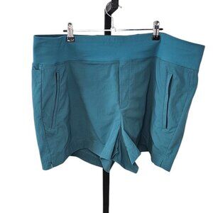 Athleta Womens Trekkie North Short, Athletic, Outdoor, Plus Size, Teal, 20